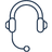 Symbol słuchawek z mikrofonem