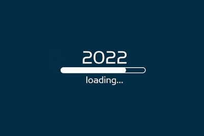 Ekran z ładującą się datą 2022
