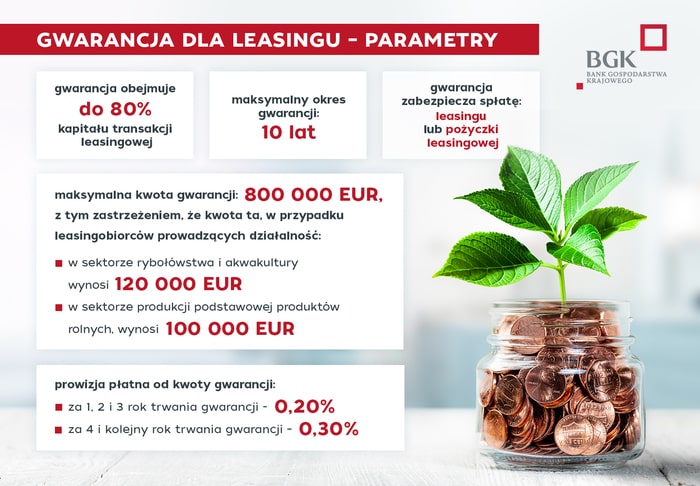 Parametry gwarancji dla leasingu BGK