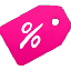 ikona sprzedaży z rabatem procentowym