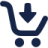 Fioletowy symbol koszyka zakupowego