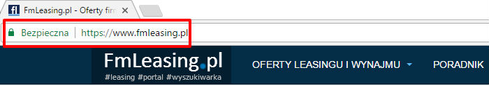 Certyfikat SSL na FmLeasing.pl